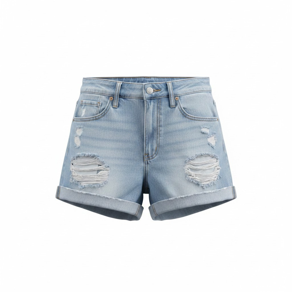 Aeropostale Distressed Denim Shorts Y2K Ripped Indie Sleaze Festival Cutoff  8